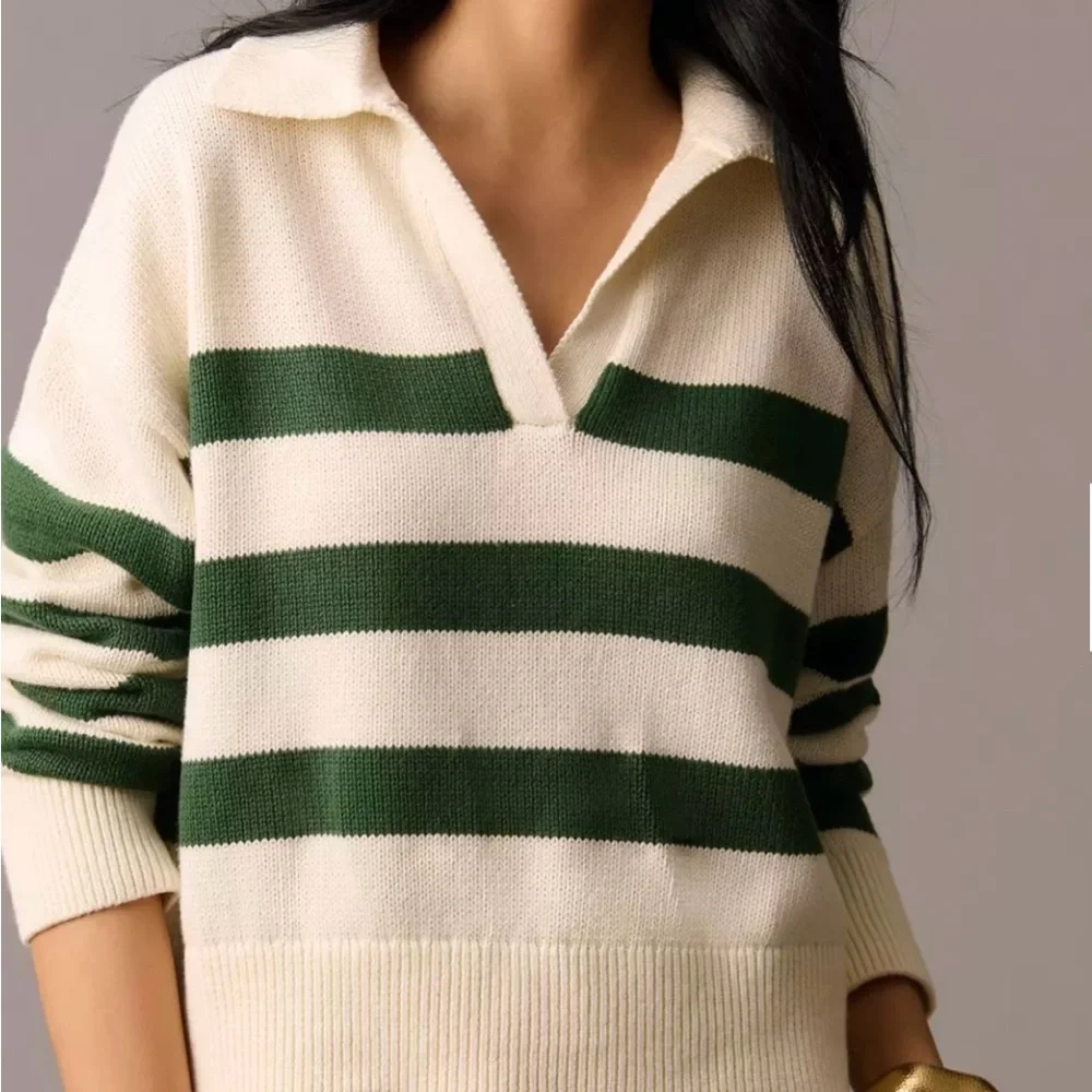 Velvet by Graham & Spencer Lucie Polo Sweater NWT size L - Picture 1 of 4